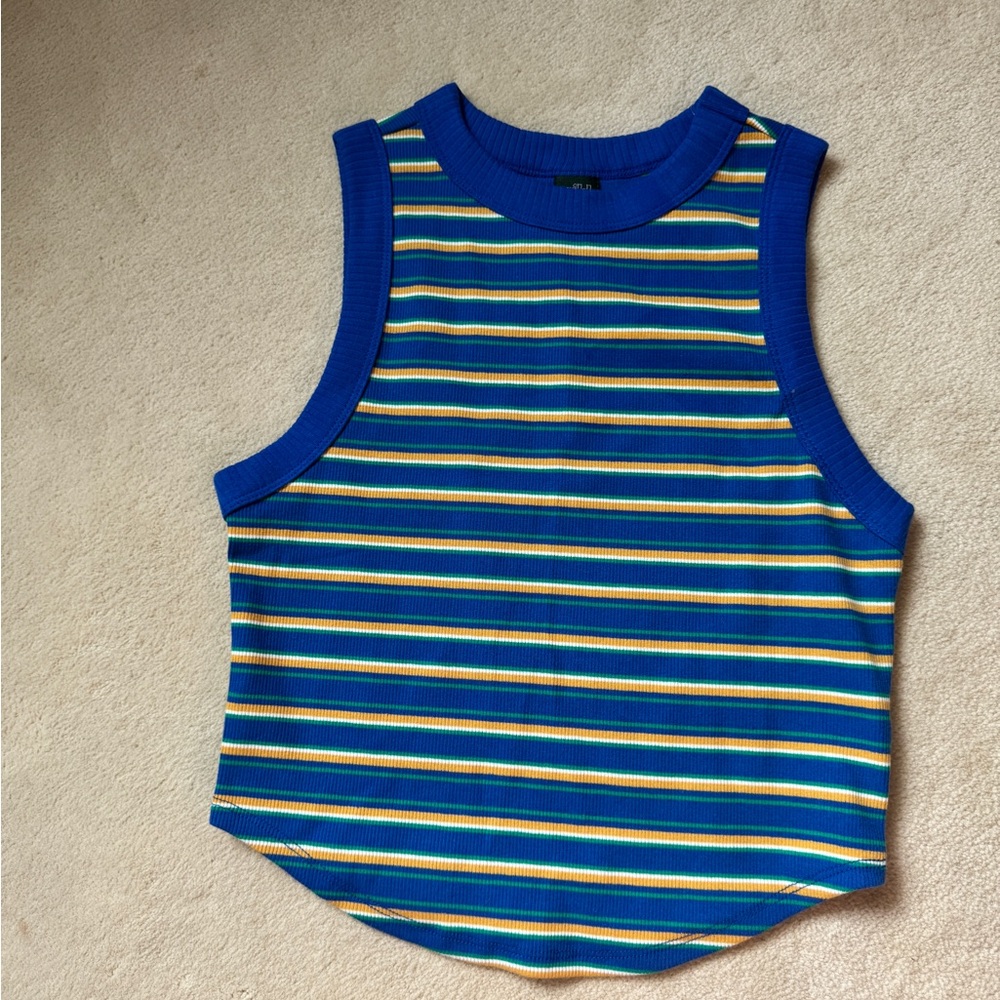 Striped Blue Tank Top